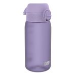 Ion8 Kids Water Bottle, 350 ml/12 oz, Leak Proof, Easy to Open, Secure Lock, Dishwasher Safe, BPA Free, Carry Handle, Hygienic Flip Cover, Easy Clean, Odour Free, Carbon Neutral, Light Purple