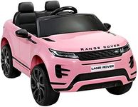 Rigo Land Rover Kids Ride on Car SUV, Licensed Remote Control 12V Battery Headlight Built-in Music 30kg Capacity Safety Seat Belt Electric Cars for Toddlers Walkers Little Tikes Rides Kid Toy Pink