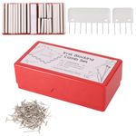 125pcs Knit Blocking Pins Kit, 25pcs Knit Blocking Combs & 100pcs Knitting T Pins, Knit Blockers & Pin Kit Knitting Aids for Blocking Knitting, Crochet, Lacework or Needlework Projects