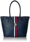 Tommy Hilfiger Women's Travel Tote Bag Jaden Shoulder Handbag, Navy, One Size