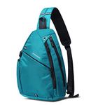 TITECOUGO Sling Backpack Travel Shoulder Bag One Strap Crossbody Bags Lightweight Chest Daypack Camp Day Packs for Women and Men Hiking Accessories Large Sky Blue