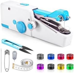 Handheld Sewing Machine, Mini Sewing Machine For Beginners, Battery And Usb Operated Pocket Sewing Machines, Easy To Operate Portable Sewing Machine For Beginners (Blue)