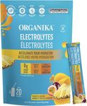 Organika Electrolytes Powder- Pineapple Passionfruit Sachets- On the Go Hydration and Electrolyte Replenishment 3.5g x 20ct