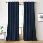 RYB HOME Navy Blue Velvet Door Curt