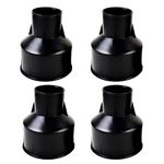 CNBRIGHTER Embedded Parts, Plastic Horn Shape,Black Built-in Fitting,Waterproof Outdoor/Indoor Preembedded Inserts,for LED In-Ground/Step Stair/Underwater Swimming Pool Lights,4 Pack (L-Φ142)