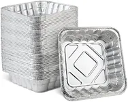 PLASTICPRO Disposable 10'' X 10'' X 3'' Inch Square Aluminum Tin Foil Baking Pans Bakeware - Cookware Perfect for Baking Cakes, Breads, Brownies, Bread, Meatloaf, Lasagna, Pack of 50