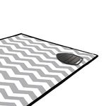 Encasa Homes Ironing Mat/Pad (120 x 70 cm) with 3mm Padding & Silicone Iron Rest for Steam Pressing on Tabletop or Bed - Heat Resistant, Portable, Quilting & Travel Blanket - Zig Zag