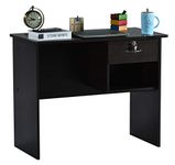 DeckUp Yonne Engineered Wood Study Table and Office Desk (Dark Wenge, Matte Finish)