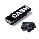 Jim Dunlop JCPT04H Johnny Cash Bold Pick Tin, Assorted, Medium, 6 Picks/Tin