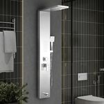 Plantex 304 Grade Stainless Steel Shower Panel for Bathroom with Showerhead/Hand Shower/Body Massage Jets/Bathroom Shower System-(KM-8111)