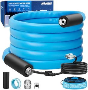 Kohree 15FT Heated Drinking Water Hose for RV, -40 ℉ Heated RV Fresh Water Hose 5/8", Heavy Duty Heated Water Hose for RV, Camper, Energy Saving Thermostat, No Leaks, Lead and BPA Free