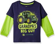 John Deere baby boys Long Sleeve T-shirt T Shirt, Blue, 3-4T US