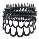 Yeshan Plastic Headbands with Teeth Comb Black Zig Zag Sharks Tooth Headbands No Slip Hair Bands for Women Men Teen Girls,Pack of 6