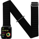 IFCASE Nylon Sport Armband for Apple Watch 41mm 40mm 38mm iWatch Series 8 7 6 5 4 3 2 SE Strap, Women Men Workout Braided Arm or Ankle Band (Black)