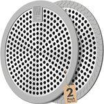 Stainless Steel and Silicone (Grey) 4.3inch Easy Clean Shower Stall Drain Protector,Shower Drain Hair Catcher Drain Strainer Hair Cather Shower Drain Hair Trap 2Pack