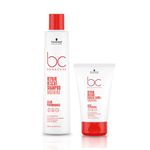 Schwarzkopf Professional Bc Peptide Repair Rescue Micellar Shampoo, Red, 250 Ml & Professional Bc Peptide Repair Rescue Sealed Ends, Red, 75 Ml