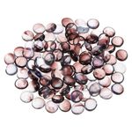 sourcing map Fire Glass Beads for Fire Pit, Flat Marble Beads, Glass Pebbles, Vase Fillers Beads for Aquarium Succulent Pot Garden Decoration 17-19mm(2/3"-3/4"),500g/1.1lbs Purple