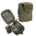 EXCELLENT ELITE SPANKER Molle Admin Pouch Military Utility Tool Pouch EDC Molle Pouchs Gadget Waist Bags(Ranger Green)