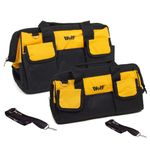 Wolf Heavy Duty Tool Bag (2 Pack) DIY Carry Case Holdall with Shoulder Strap and Zipped Storage - 16" (400mm) and 19" (470mm)