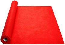 Juvale Red Carpet Runner for Party, 50 Ft Runway Aisle for Weddings, Banquets, Prom Nights, Movie Themed Red Carpet Party Decorations (40gsm, 3 Feet Wide, 50 Feet Long)