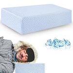 Cooling Cube Pillow for Side Sleepers: Rectangle Memory Foam Pillows for Neck and Shoulder Pain Relief - Square Firm Bed Pillows for Sleeping - Contour Support Cervical Pillows (24"x12"x5")