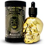 Beard Club Golden Skull Beard Oil 60ml - Frankincense and Myrrh Scented Beard Oil for Men - Beard Softener for Men with Argan Oil for Beard Conditioning and Maintaining - Natural Mens Beard Oil