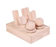 Brainsmith Wooden Ice Cream Set, Non-Toxic DIY Painting & Decorating Activity Kit without paints