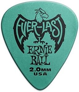 Ernie Ball, Everlast, Plettri da 2,0 mm, colore foglia di tè, confezione da 12