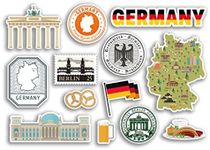 A5 Sticker Sheet - Germany Vinyl Stickers - German Berlin Landmark Holiday City Country Airport Map Flag Food Sticker #77542