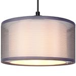 GIGGI 2-Tier Small Lamp Shades Ceiling, Modern Grey Light Shade, Lampshades for Ceiling Lights, Table Lamps & Floor Lamps, Ceiling Light Shade for Living Rooms, Kitchen, Bedroom, Hallways & Lounges