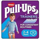 Huggies Pull-Ups, Trainers Night Nappy Pants for Boys, 2-4 Years - Size 6-7 Pull Up Nappies (36 Pants) - Extra Night Time Protection - Support for Consistent Potty Training Routines