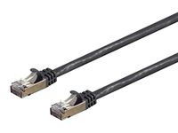 Monoprice Cat7 Ethernet Network Patch Cable - 5 feet - Black | 26AWG, Shielded, (S/FeetP) - Entegrade Series