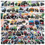 100Pcs Monster Truck Stickers, Aesthetic Truck Car Stickers for Kids Boys, Party Favors Waterproof Truck Stickers for Water Bottles Skateboard Car Bike Guitar Phone Case Laptop