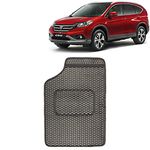 Kingsway Dotted Design Car Floor Foot Mats Universal Fit for Honda CRV, Model Year : 2012-2018, Water and Dustproof, Color Black, Set of 5 Pieces