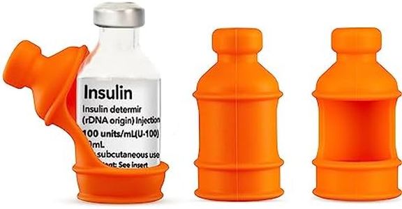 3 Pack Insulin Vial Bottle Protector Sleeve for Diabetic, Silicone Protective Case to Protect Insulin Vial from Breaking, Suitable for 10ml Short Insulin Vials (Orange)