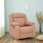 Duroflex Avalon E - Motorized Electric Powered Single Seater Fabric Recliner with USB Port (Brown)