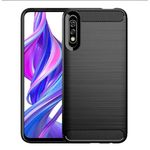 SmartLike Case Compatible with Huawei Y9s, Perfect Fitting Hybrid Edge to Edge Side Protection Carbon Fiber Back Cover for Huawei Y9s 6.59" - Black