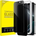 JETech Privacy Screen Protector for iPhone 16 Pro 6.3-Inch, Anti-Spy Tempered Glass Film with Easy Installation Tool, 2-Pack