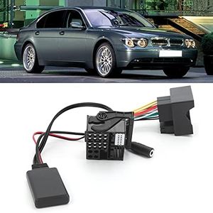 Accesorios Electrónicos para Vehículos Adaptador Auxiliar Bluetooth 59.1In Bluetooth 5.0 Cable Auxiliar Adaptador de Audio con Micrófono Apto para E60 E63 E64 E65 E66 E87 Equipo