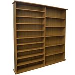 WATSONS EXTRA - 1300 CD / 552 DVD/Large Media Book Storage Shelves - Oak