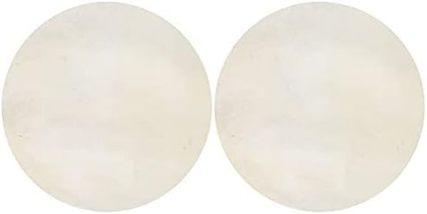 BQLZR 35cm Diameter Goat Skin Round Drums Head for Bongo Drum Parts Beige Pack of 2