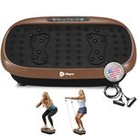 LifePro Hexaplate Lite Vibration Plate Exercise Machine with Magnetic Acupoints -Vibration Plate Machine for Full Body Workout -Vibrating Plate with Loop & Resistance Bands for Fitness