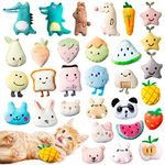 30 Pcs Catnip Toys for Indoor Cats Kitten Supplies Cute Cat Toys Interactive Catnip Filled Kitten Toys Plush Cat Chew Toy Kitty Toys Soft Kitten Teething Toys Pet Toy for Cat Dental Health, 30 Styles