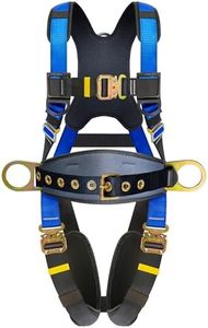 DIJJIG Fall Arrest Safety Harnesses Full Body Protection Roofing Harness Construction Harness 5 Point Adjustment Harness Back Padded,arneses de seguridad para construcción ANSI/ASSP Compliant