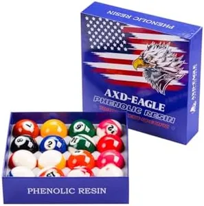 KONLLEN AXD-1TH Billiard Balls Pool Table Accessories 2-1/4" Regulation Size 16 Pool Balls Billiard Set