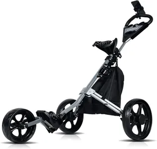 Lakehood Golf Push Cart - Lightweight & Easy Folding 3 Wheel Golf Cart, with Phone Holder, Cup Holder, Scorecard, Ice Bag-Push Cart Golf Perfect for Golfers Seeking Convenience & Comfort