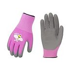 Vgo 1Pair Age 5-7 Kids Gardening Gloves,Children Yard Work Gloves,Soft Safety Rubber Gloves(XXS,Purple,RB6013-KID)