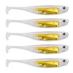 QualyQualy Soft Plastic Lures Swimbait Paddle Tail Shad Lure Bass Bait Shad Minnow Soft Bait for Trout Walleye Crappie Pike 2.75in 3.14in 3.94in (Color 14, 2.75" - 6Pcs)