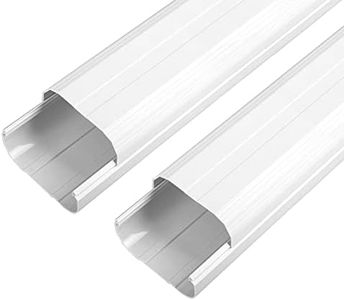 LyPrem Air Conditioner Decorative PVC Line Set Cover Kit for Mini Split and Central Air Conditioner and Heat Pump Line Set Decorative Tubing Cover Kit (5" Straight,2PACK)