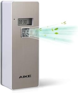 AIKE Automatic Air Fresheners Spray Dispenser – Programmable(Compatible with "Glade Automatic Air Freshener Refills 269 ml") – Ideal for Office, Airports, Gyms, Home Brushed Finish AK1801